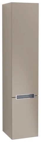 Villeroy & Boch Hochschrank „Subway 2.0“ 35 × 165 × 37 × 37 cm Truffle Grey, Anschlag links, ohne Beleuchtung