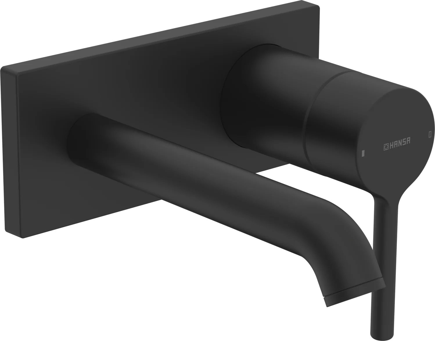 HansaVANTIS Style Waschtischarmatur FM Set f. WT-Batt. 5480 Matt-Schwarz Farbe: Matt-Schwarz