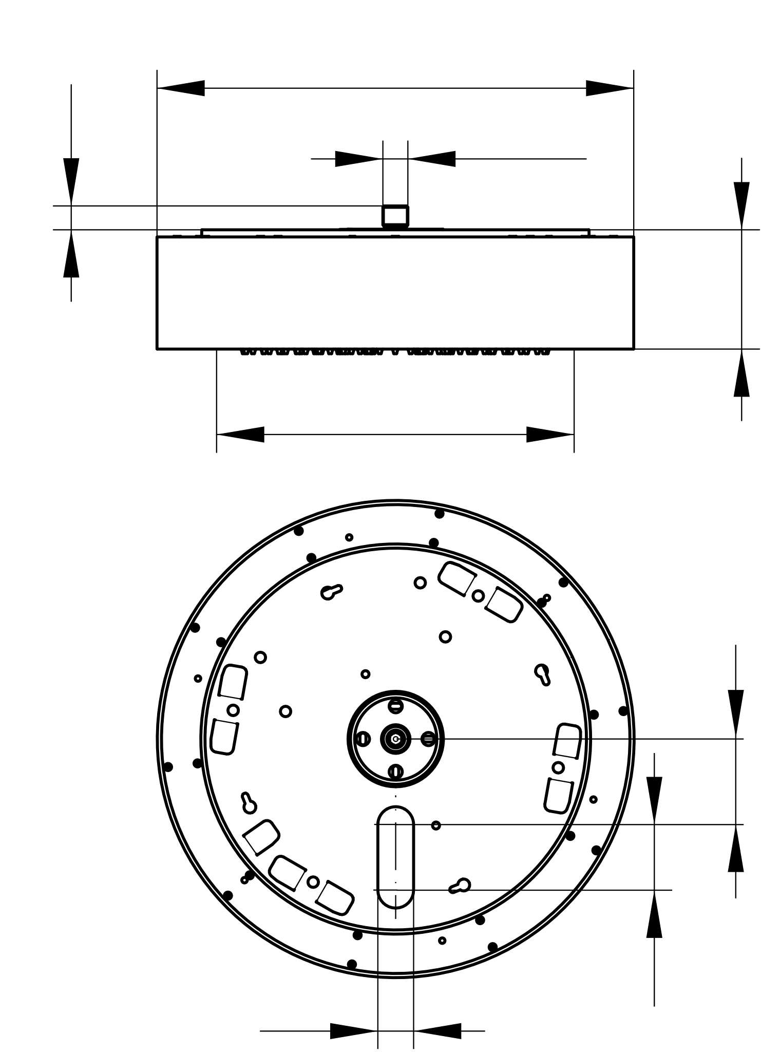 Arm.-Zub. 59931519000 Duschleuchte mit Kopfbrause und Brausearm Ø 400 x 100 mm weiß