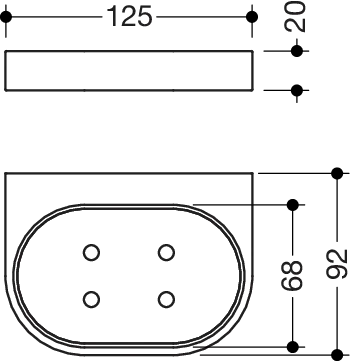 Seifenschale mit Halter, Halter Metall, pulverbeschichtet, Seifenschale Polyamid, matt, Breite 125 mm, Höhe 20 mm, Tiefe 92 mm, in Farbe AS (Weiß tiefmatt - Weiß matt) Seifenschale mit Halter, Halter Metall, pulverbeschichtet, Seifenschale Polyamid, matt, Breite 125 mm, Höhe 20 mm, Tiefe 92 mm, in Farbe AS (Weiß tiefmatt - Weiß matt)