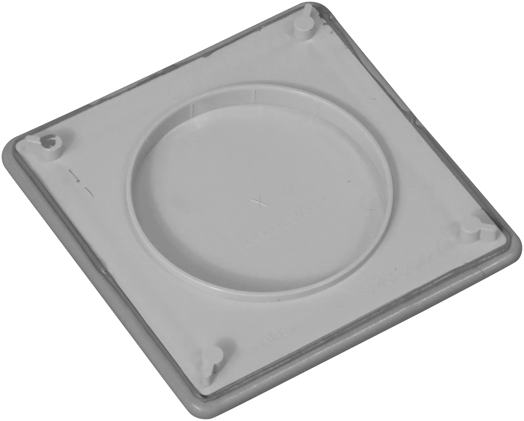Ablaufdeckel 120, Conoflat, alpinweiß matt, SECURE PLUS