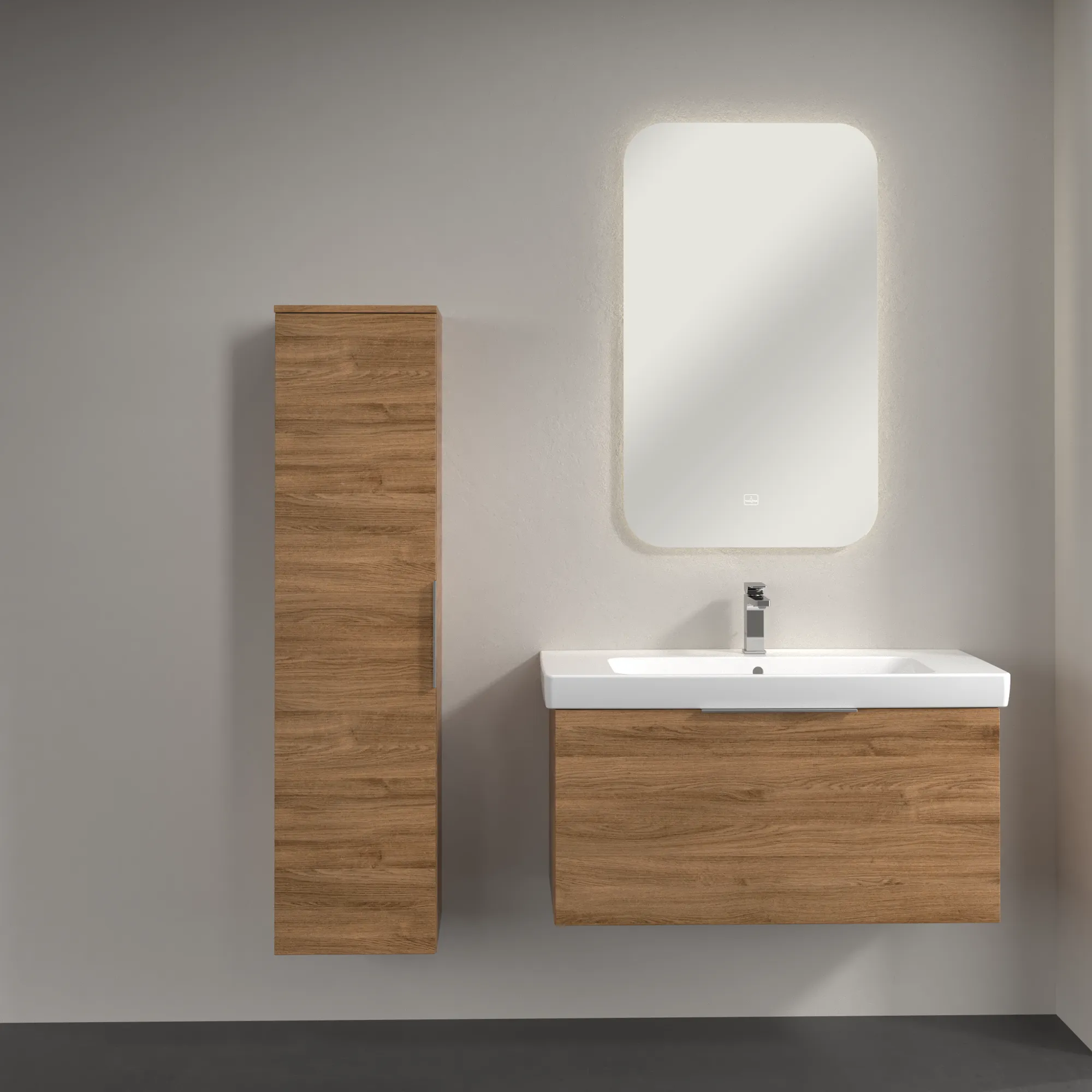 Villeroy & Boch Architectura Hochschrank B89600, 350x1400x364mm, 1 Tür, links Anschlag, Kansas Oak Villeroy & Boch Architectura Hochschrank B89600, 350x1400x364mm, 1 Tür, links Anschlag, Kansas Oak