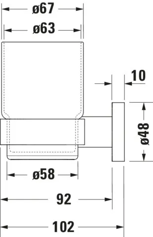 Duravit Glashalter „D-Code“ Glas rechts, matt, chrom in chrom / weiß /, Befestigung sichtbar, rechts Duravit Glashalter „D-Code“ Glas rechts, matt, chrom in chrom / weiß /, Befestigung sichtbar, rechts