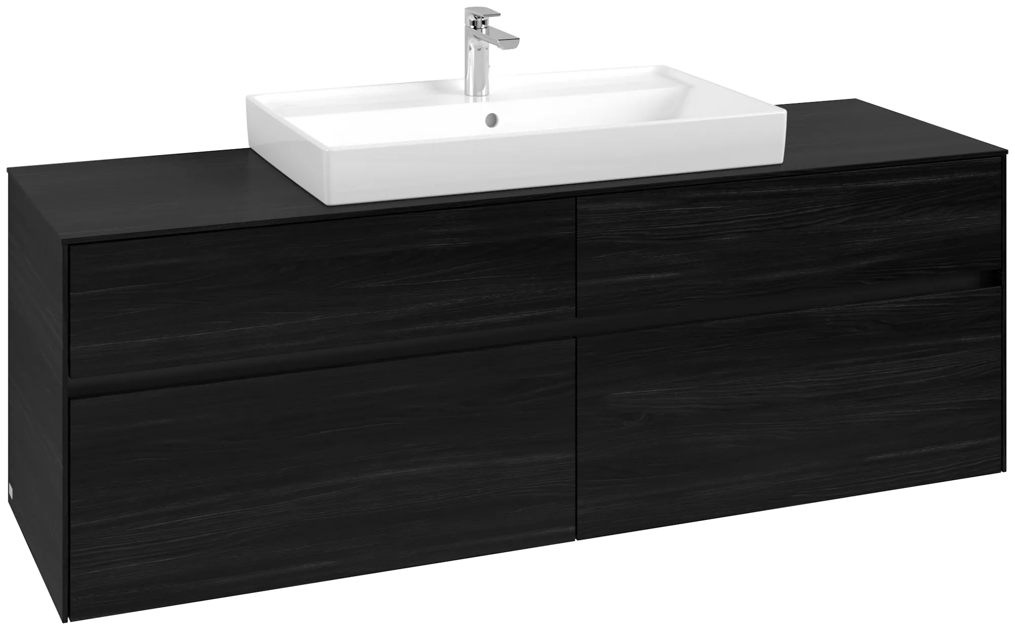 Villeroy & Boch Collaro Waschbeckenunterschrank C02800, 1600x548x500mm, 4 Auszüge, Black Oak