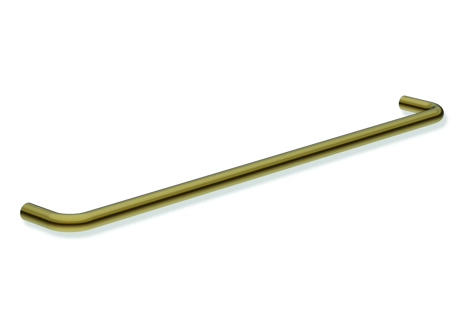HEWI Badetuchhalter Serie 480, Edelstahl PVD gold gebürstet, Achsmaß 600 mm, Tiefe 75 mm, Durchmesser 18 mm