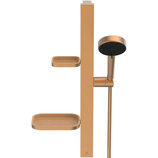 Ideal Standard Idealrain Alu+ Brausekombination mit 2-Funktion-Handbrause und 2 Ablagen in Bronze, Aufputz, 100% recyceltes Aluminium Ideal Standard Idealrain Alu+ Brausekombination mit 2-Funktion-Handbrause und 2 Ablagen in Bronze, Aufputz, 100% recyceltes Aluminium