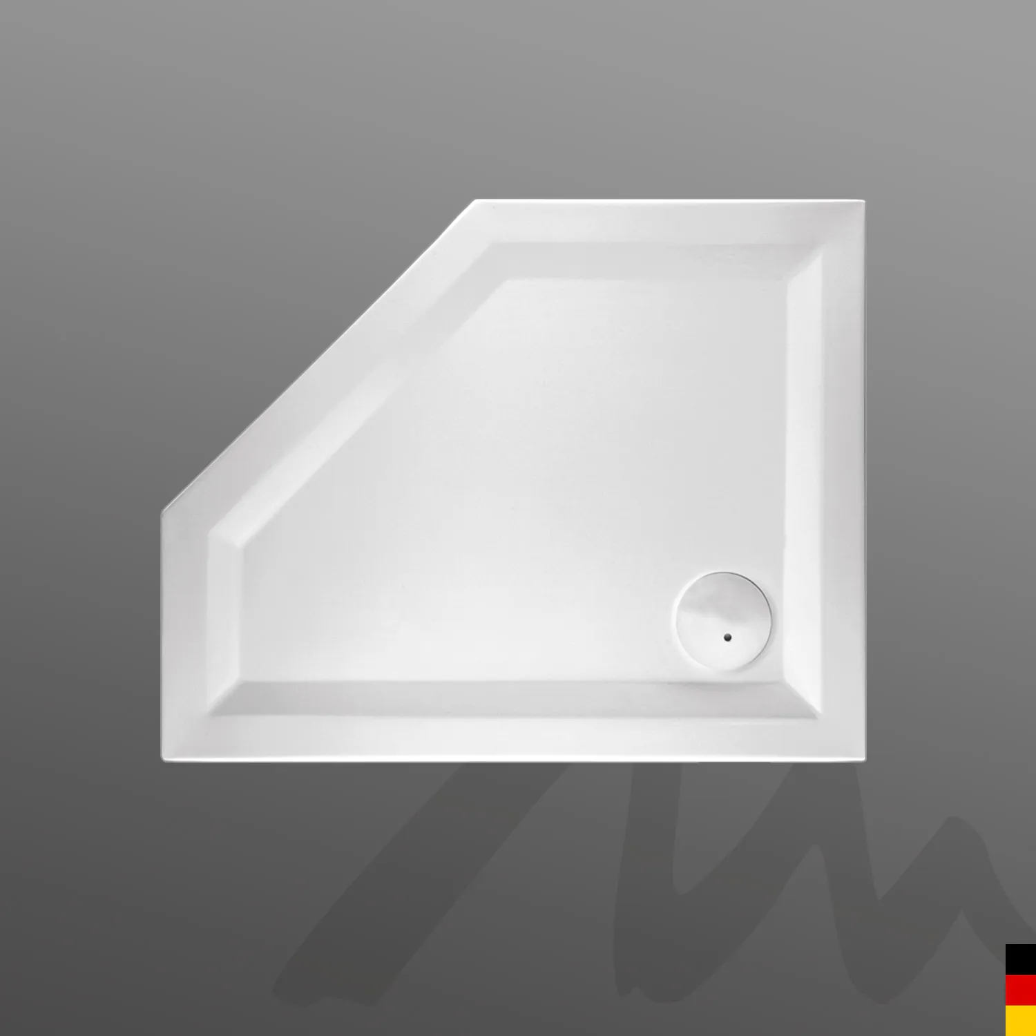 Mauersberger Acryl-Duschwanne circi 100/80 SF links, 1000x800x55, weiß