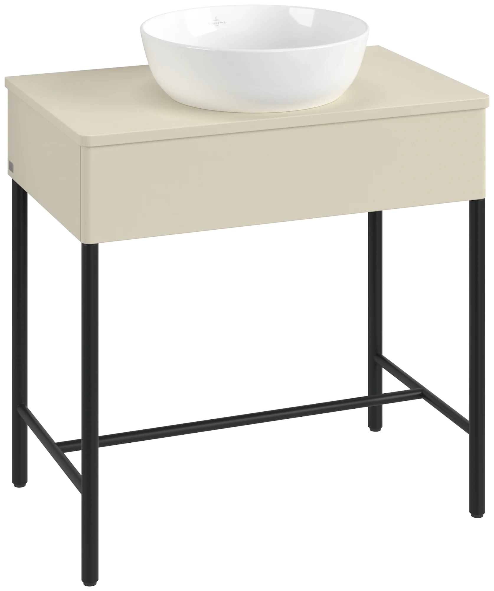 Villeroy & Boch Waschbeckenunterschrank Artis, Silk Grey Matt Lacquer, 800x782x500mm, mit Metallgestell und Push-to-open Funktion Villeroy & Boch Waschbeckenunterschrank Artis, Silk Grey Matt Lacquer, 800x782x500mm, mit Metallgestell und Push-to-open Funktion