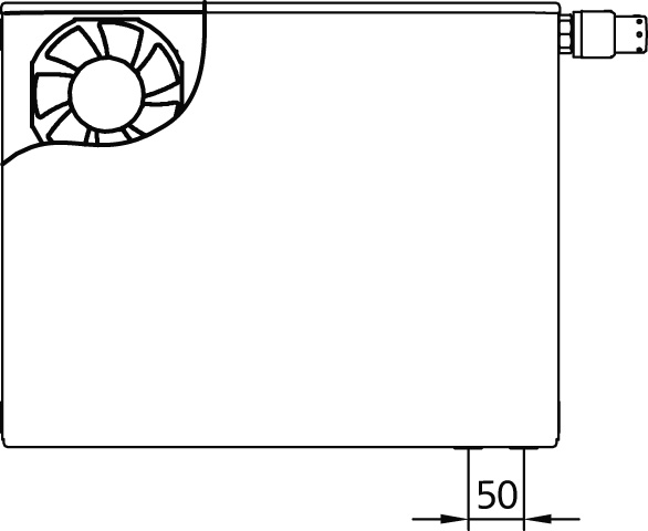 Kermi Wärmepumpen-Flachheizkörper „x-flair“ 40 × 90 cm in Mid Blue