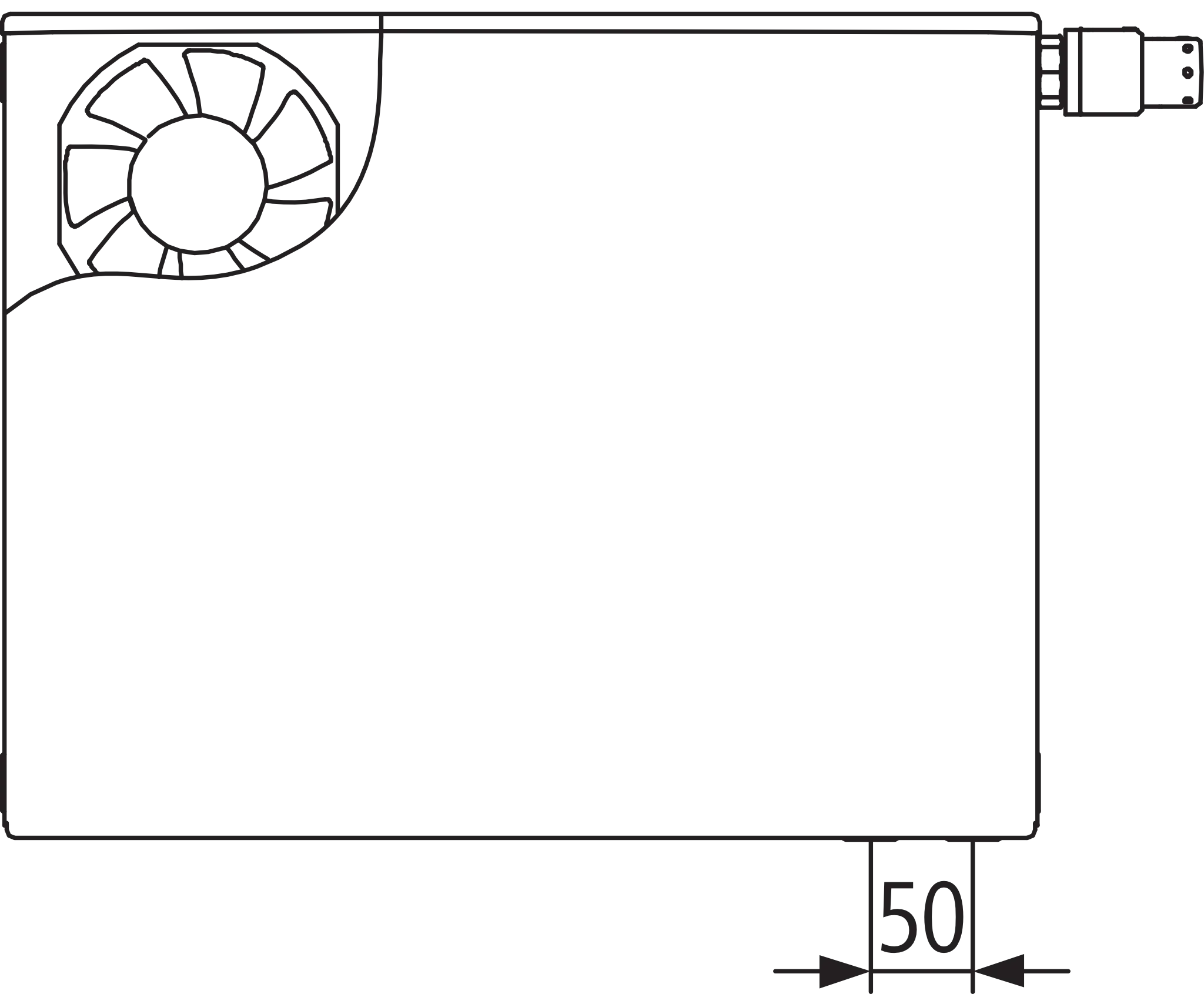 Kermi Wärmepumpen-Design-Flachheizkörper „x-flair Plan-V“ 40 × 90 cm in Weiß