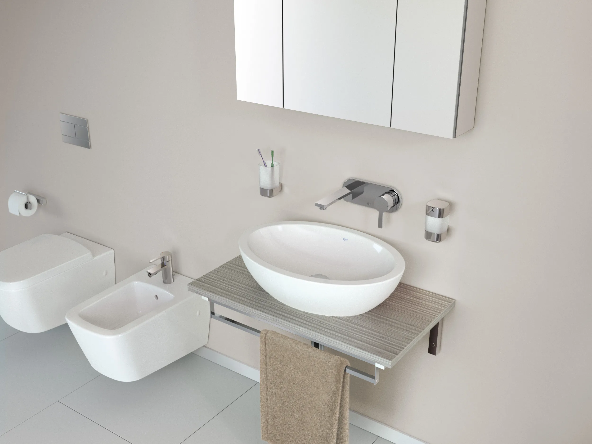 Waschbecken „StradaO“ 60 × 42 × 16 cm in Weiß Waschbecken „StradaO“ 60 × 42 × 16 cm in Weiß