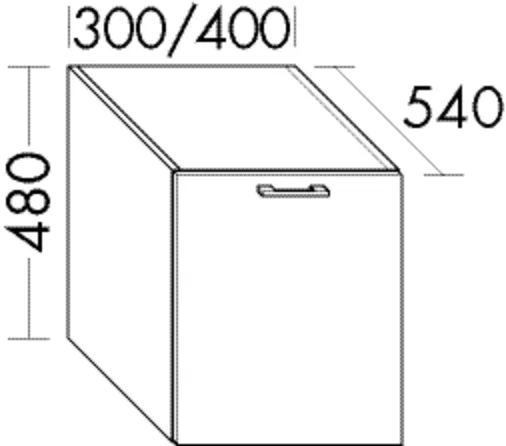 burgbad Hochschrank „Sys30“ 340 × 480 × 580 mm in Weiß Matt