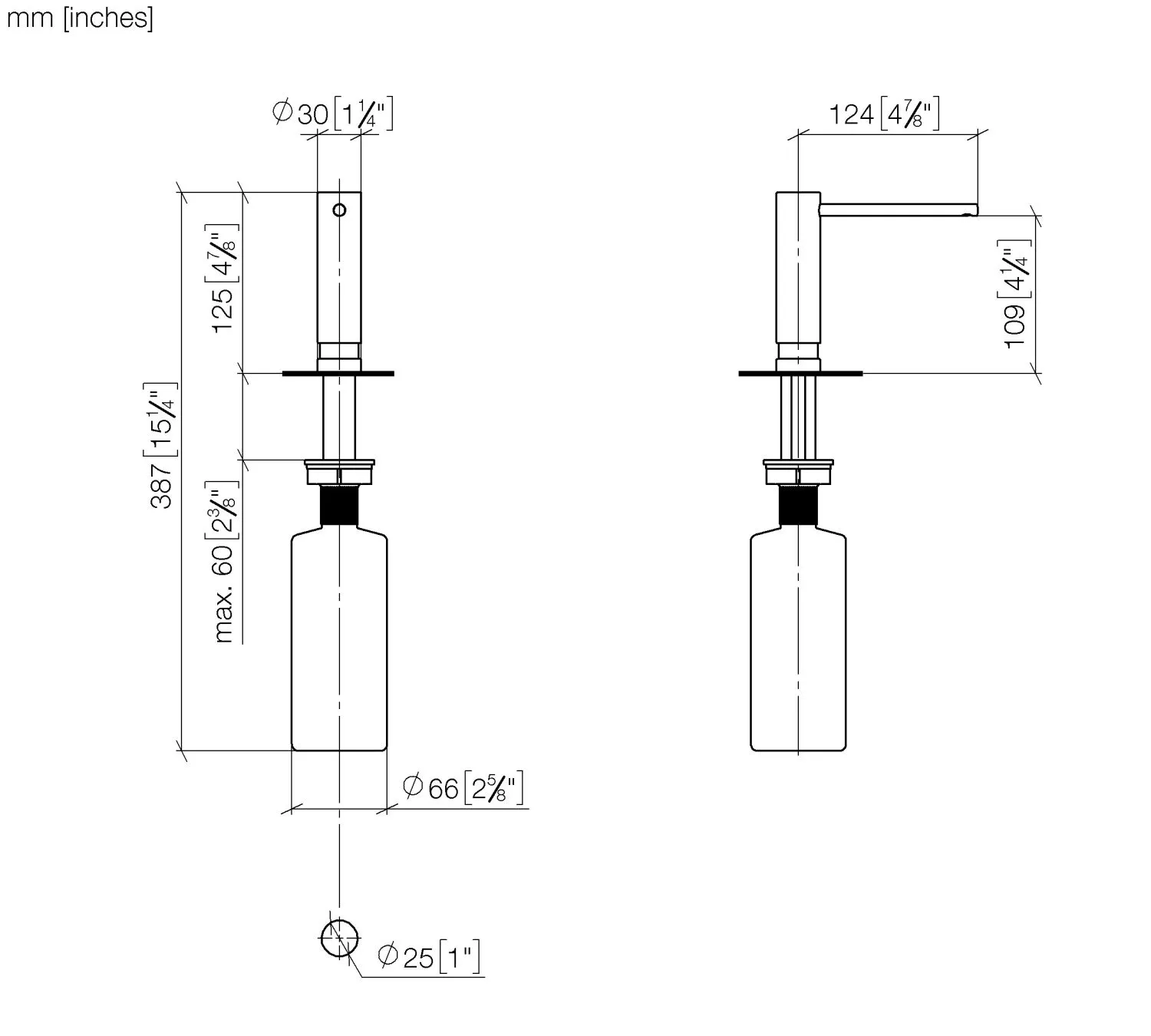 Spender ohne Rosette SERIENNEUTRAL Chrom 82424970 Spender ohne Rosette SERIENNEUTRAL Chrom 82424970