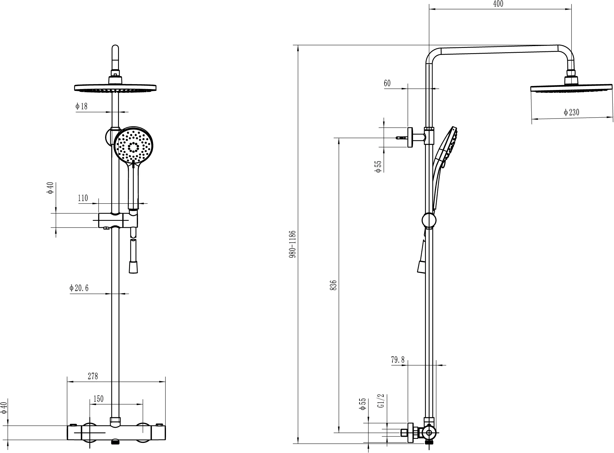 Villeroy & Boch Universal Showers TVS109002000 Duschsystem Chrom Villeroy & Boch Universal Showers TVS109002000 Duschsystem Chrom