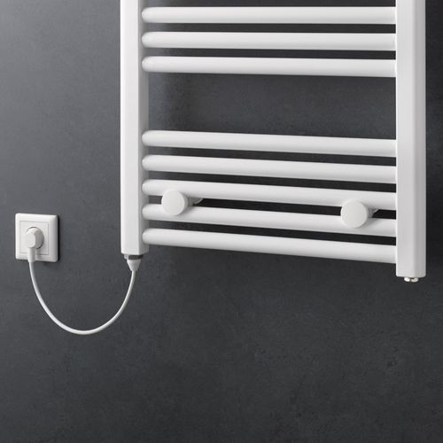 HSK Design-Handtuchwärmer „Line“ Elektrobetrieb 60 × 121,5 cm in Weiß HSK Design-Handtuchwärmer „Line“ Elektrobetrieb 60 × 121,5 cm in Weiß
