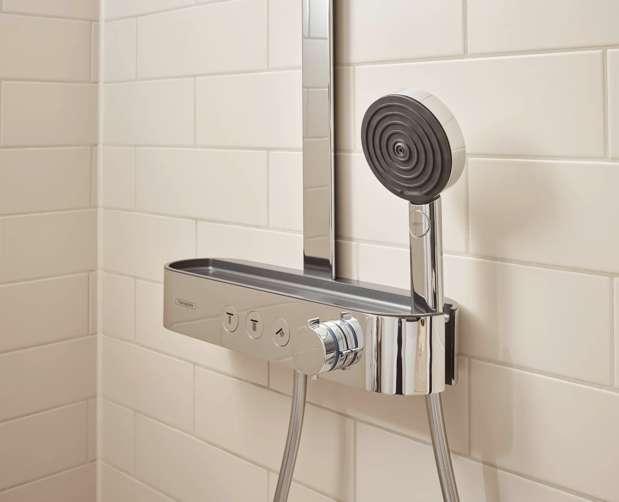 Showerpipe Pulsify 260 2jet mit Brausethermostat Aufputz chrom