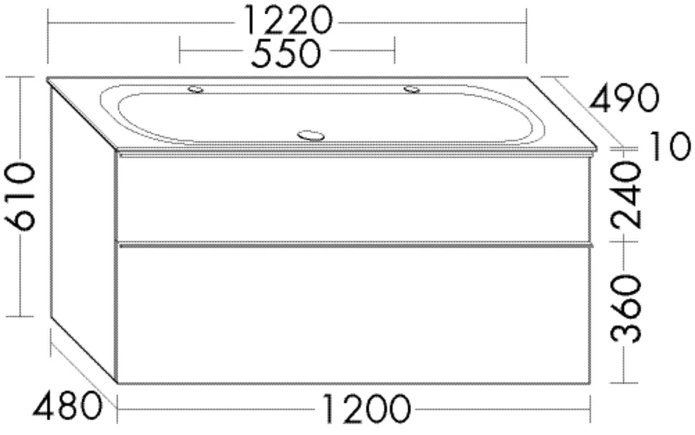 burgbad Badmöbelset „Fiumo“ Griff, Chrom (230 mm), in Weiß Matt burgbad Badmöbelset „Fiumo“ Griff, Chrom (230 mm), in Weiß Matt