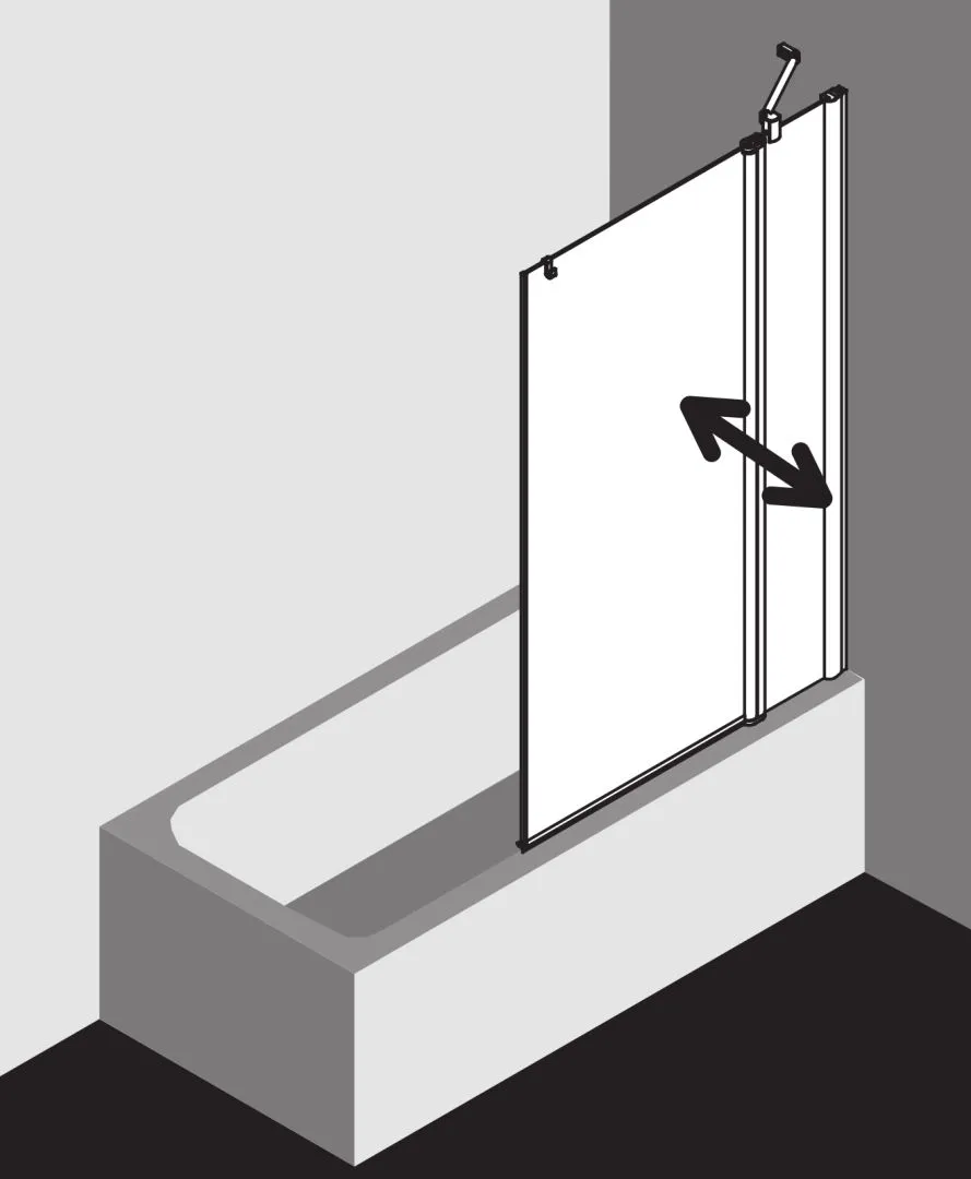 Kermi Duschtür Pendelflügel mit Festfeld rechts „PEGA“ Glas SR Arena C, Profile Silber Hochglanz, BV: 1090 - 1115 mm H: 1500 mm Kermi Duschtür Pendelflügel mit Festfeld rechts „PEGA“ Glas SR Arena C, Profile Silber Hochglanz, BV: 1090 - 1115 mm H: 1500 mm