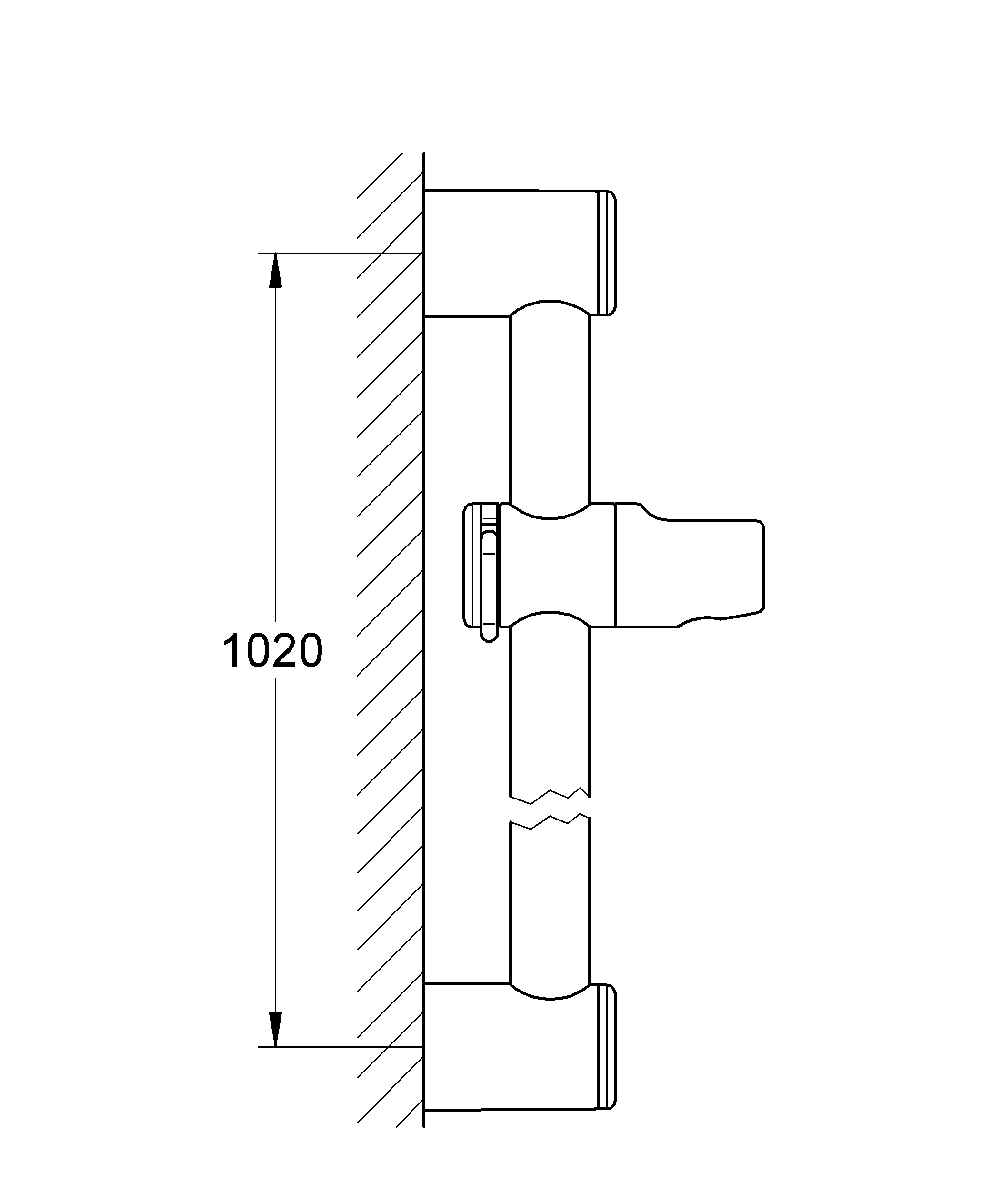 Brausestange Relexa 28621, 1.000 mm, chrom