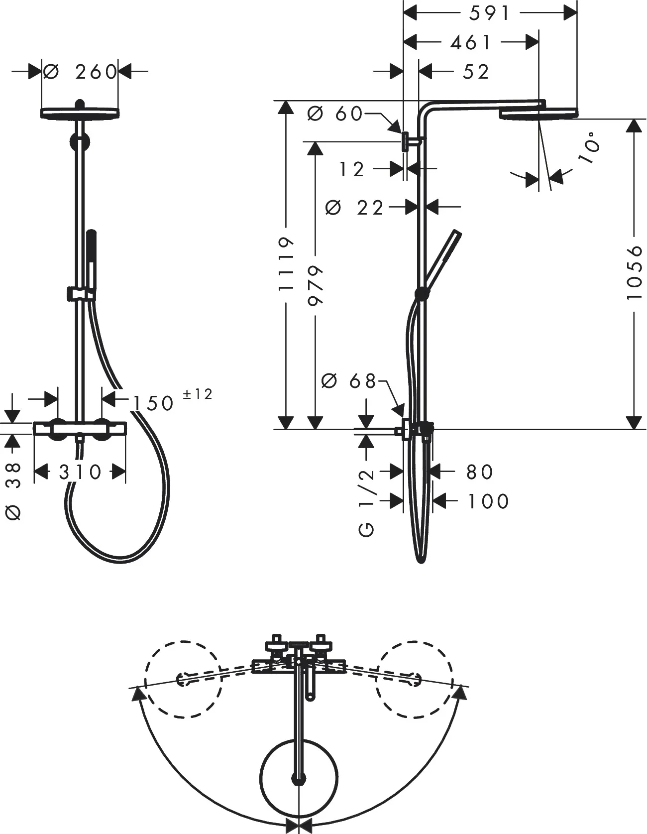 Hansgrohe Duschsystem „Pulsify S Puro“ Hansgrohe Duschsystem „Pulsify S Puro“