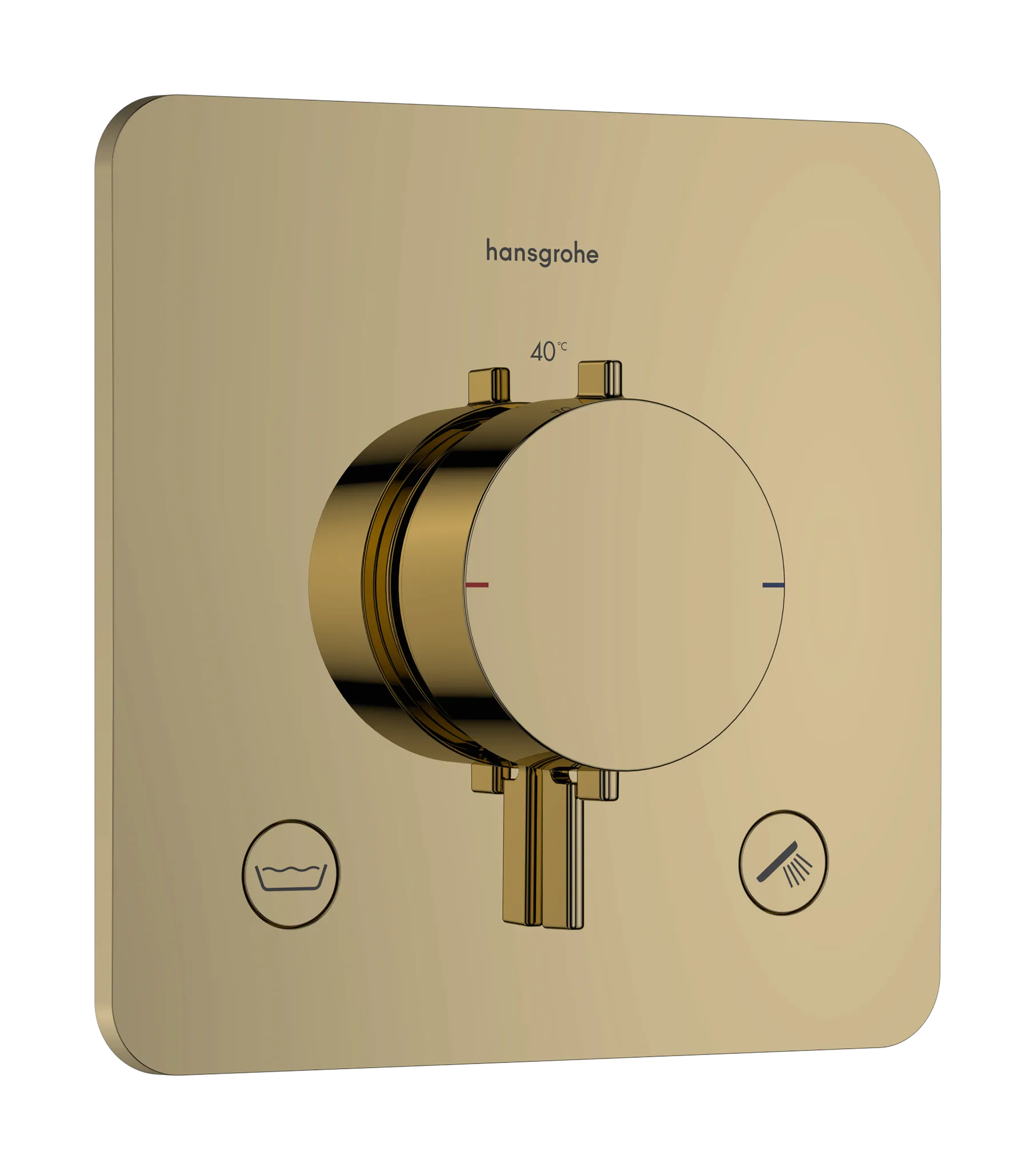 Hansgrohe Unterputz-Armatur „Ecostat Comfort Q“ Ausladung 0 mm in Polished Gold Optic Hansgrohe Unterputz-Armatur „Ecostat Comfort Q“ Ausladung 0 mm in Polished Gold Optic