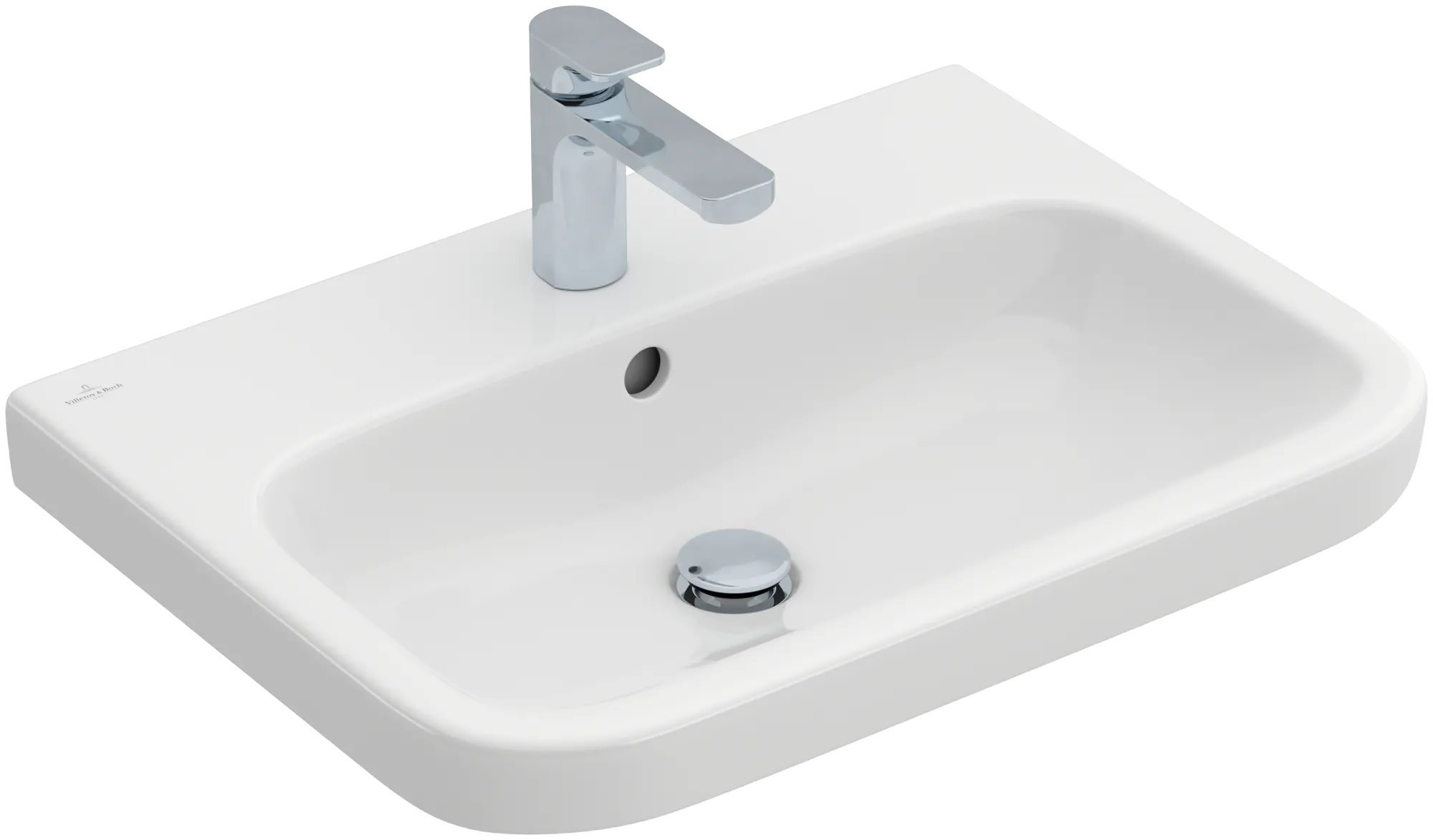 Villeroy & Boch Waschbecken „Architectura“ 650 × 470 × 180 mm, ohne Hahnlochbohrung, für Becken mittig in Weiß Alpin Villeroy & Boch Waschbecken „Architectura“ 650 × 470 × 180 mm, ohne Hahnlochbohrung, für Becken mittig in Weiß Alpin