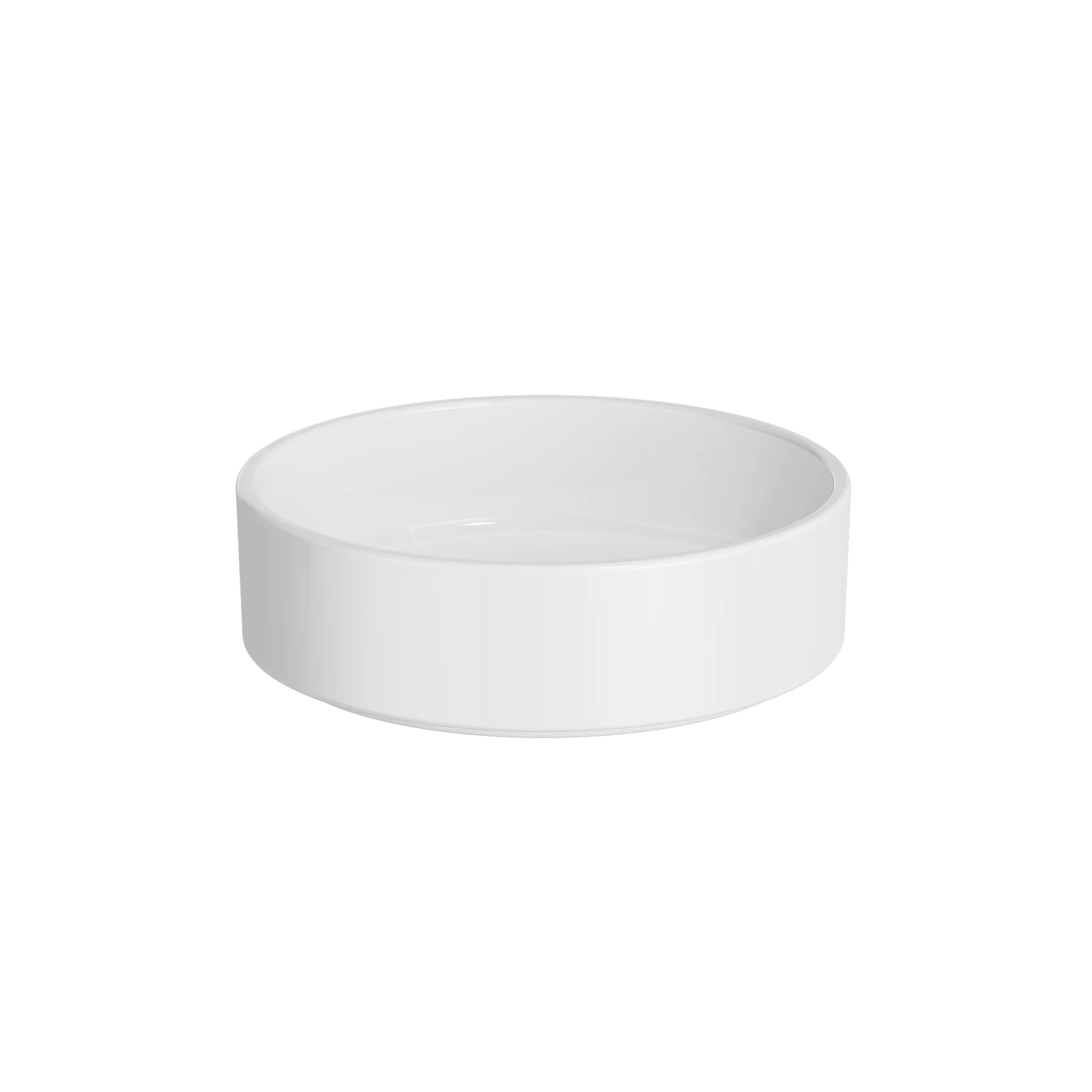 VitrA ArchiPlan Aufsatzschale rund, 40 cm Durchmesser, 12 cm Höhe, freistehend, Weiß Hochglanz mit VitrA Clean-Oberfläche