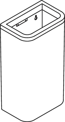 Papierabfallbehälter, Polyamid in Farbe 90, Fassungsvermögen ca. 25 l, Breite 281 mm, Höhe 505 mm, Tiefe 181 mm, Wandmontage, in Farbe 90 (Tiefschwarz) Papierabfallbehälter, Polyamid in Farbe 90, Fassungsvermögen ca. 25 l, Breite 281 mm, Höhe 505 mm, Tiefe 181 mm, Wandmontage, in Farbe 90 (Tiefschwarz)