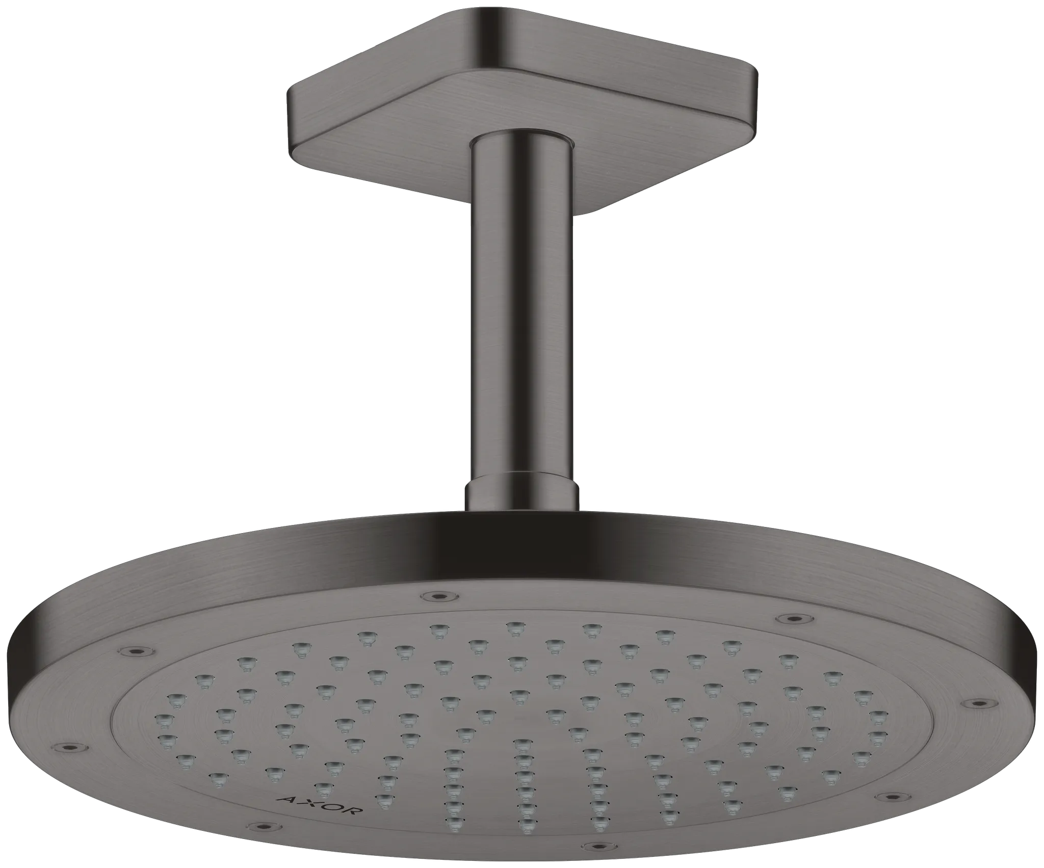 Hansgrohe AXOR ShowerSolutions Kopfbrause 245 1jet EcoSmart+ Brushed Black Chrome, 245 mm, verstellbarer Winkel, abnehmbar zur Reinigung