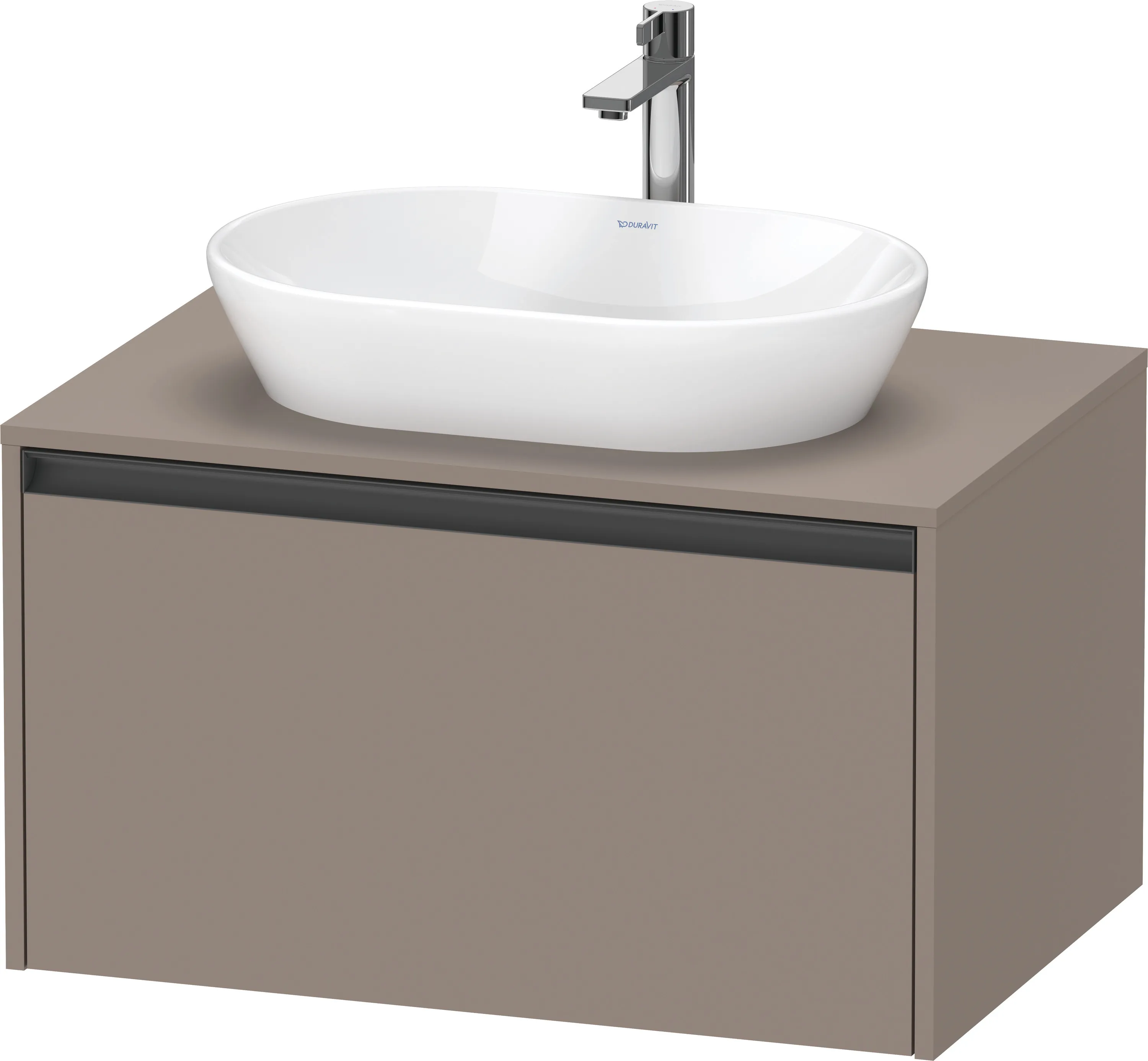 Duravit Waschtischunterschrank wandhängend „Ketho.2“ 80 × 45,9 × 55 cm Basalt Matt