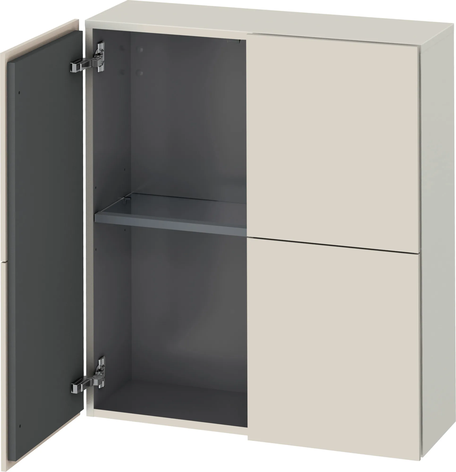 Duravit Halbhochschrank „L-Cube“ 70 × 80 × 24,3 cm Taupe Matt