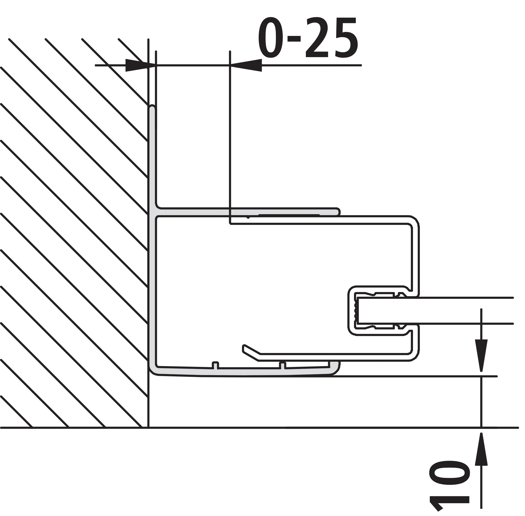 Kermi Duschdesign Wandanschlussprofil „LIGA“ 1850 mm in Silber Mattglanz Kermi Duschdesign Wandanschlussprofil „LIGA“ 1850 mm in Silber Mattglanz