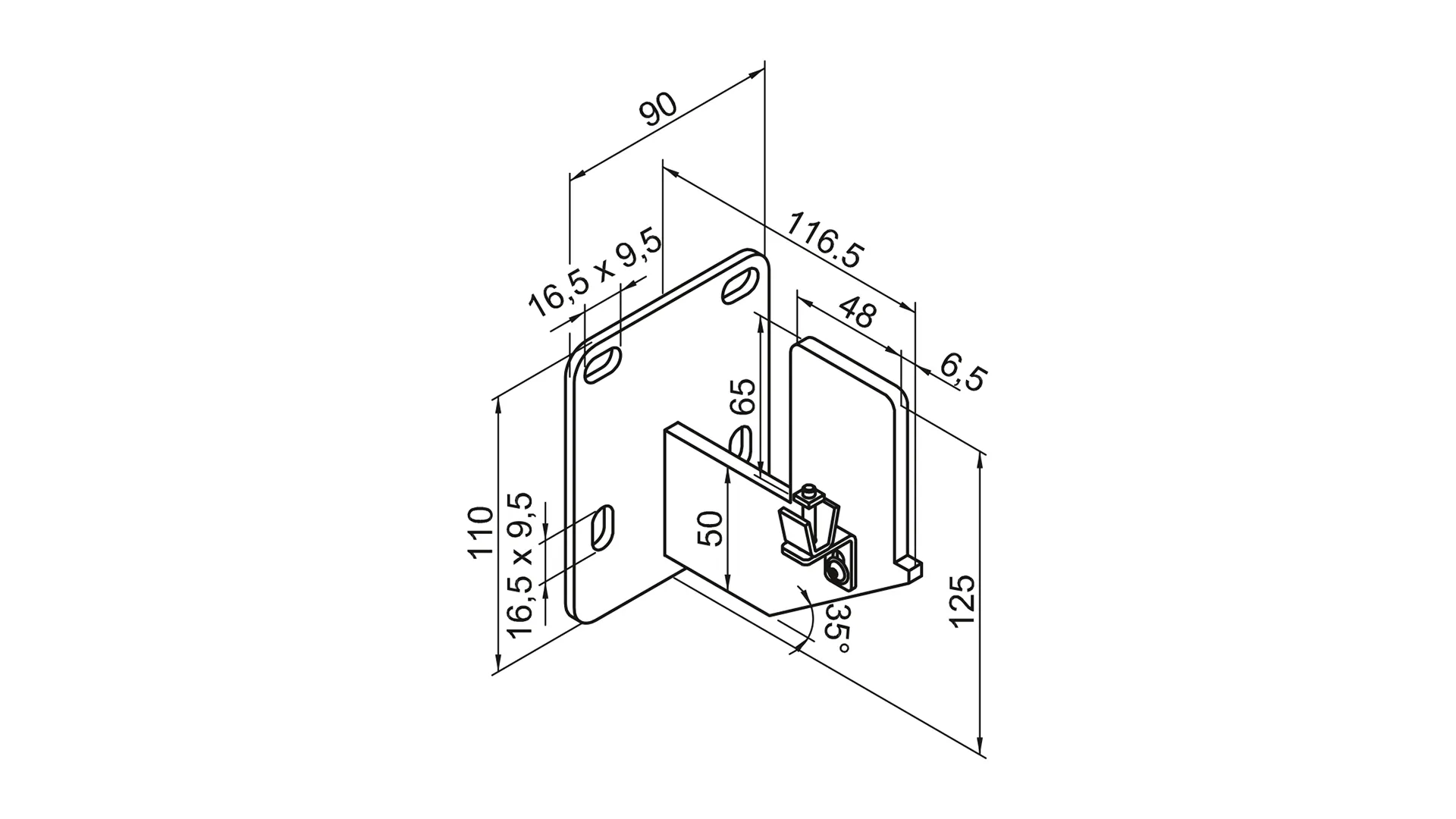 Zubehör Wandkonsole WMORV-R2, RAL 9016