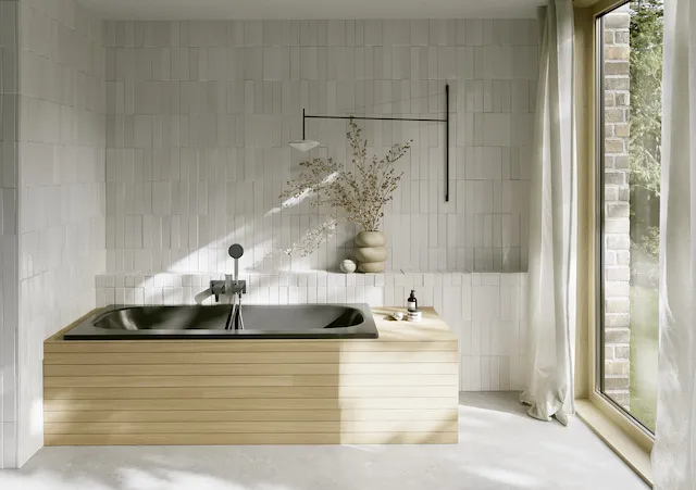Bette BetteDuett Badewanne Rechteck Ebony 1700x750x420 mm Einbau Unterbau 2-Sitzer glasierter Titan-Stahl