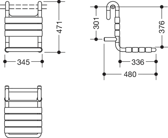 Einhängesitz „Serie 801“ in Felsgrau Einhängesitz „Serie 801“ in Felsgrau
