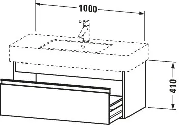 Duravit Waschtischunterschrank wandhängend „Ketho“ 100 × 41 × 45,5 cm in Basalt Matt Duravit Waschtischunterschrank wandhängend „Ketho“ 100 × 41 × 45,5 cm in Basalt Matt