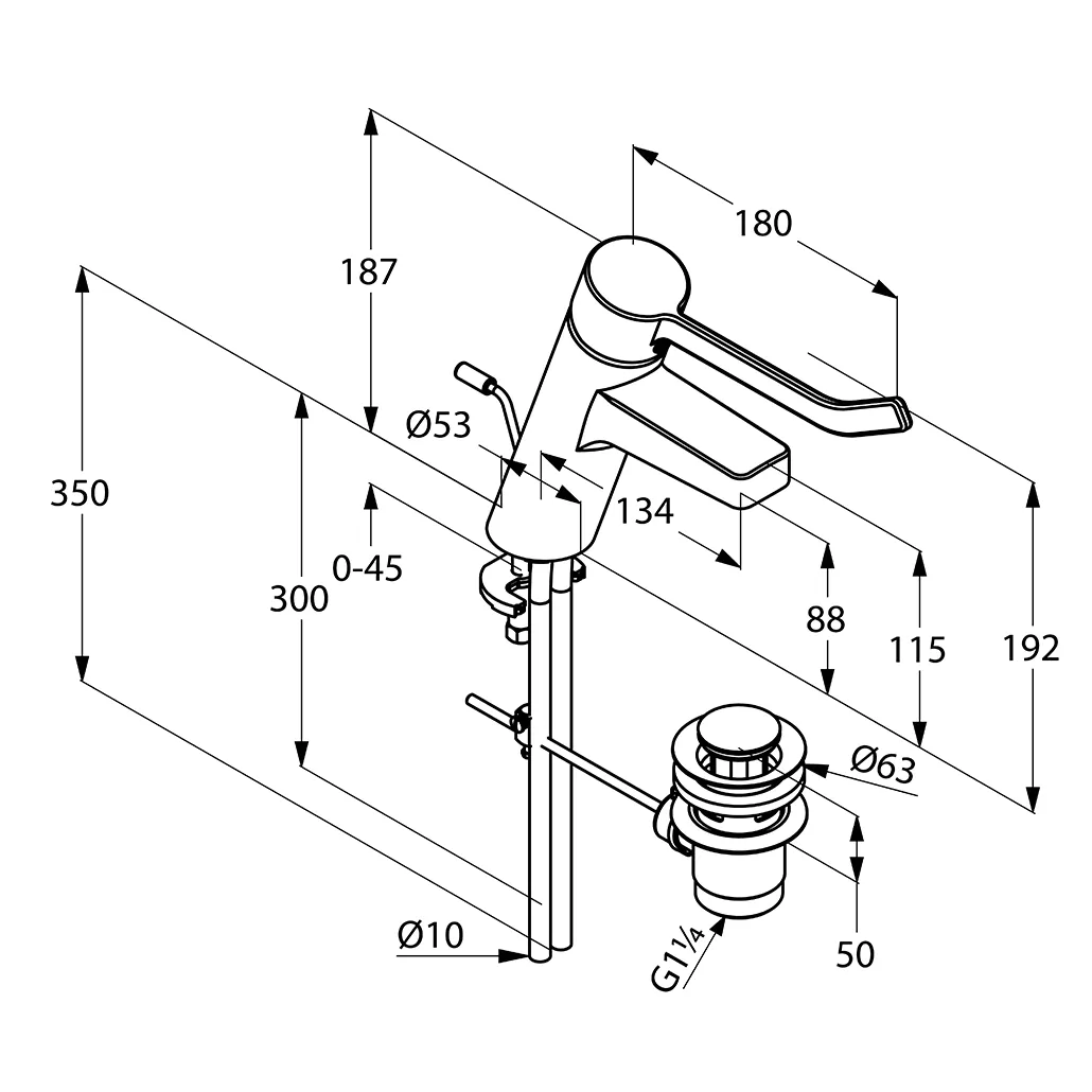 Kludi PROVITA Waschtisch-EHM DN 15, ohne Hebel, m. Ablaufg. chrom Kludi PROVITA Waschtisch-EHM DN 15, ohne Hebel, m. Ablaufg. chrom