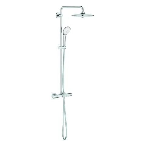 Duschsystem Euphoria System 260 26114_2, Aufputz-Thermostat mit Aquadimmer Funktion, Wandmontage, 450 mm Duscharm, Kopfbrause Euphoria 260 (26455), Handbrause Euphoria 110 Massage (27221), chrom Duschsystem Euphoria System 260 26114_2, Aufputz-Thermostat mit Aquadimmer Funktion, Wandmontage, 450 mm Duscharm, Kopfbrause Euphoria 260 (26455), Handbrause Euphoria 110 Massage (27221), chrom