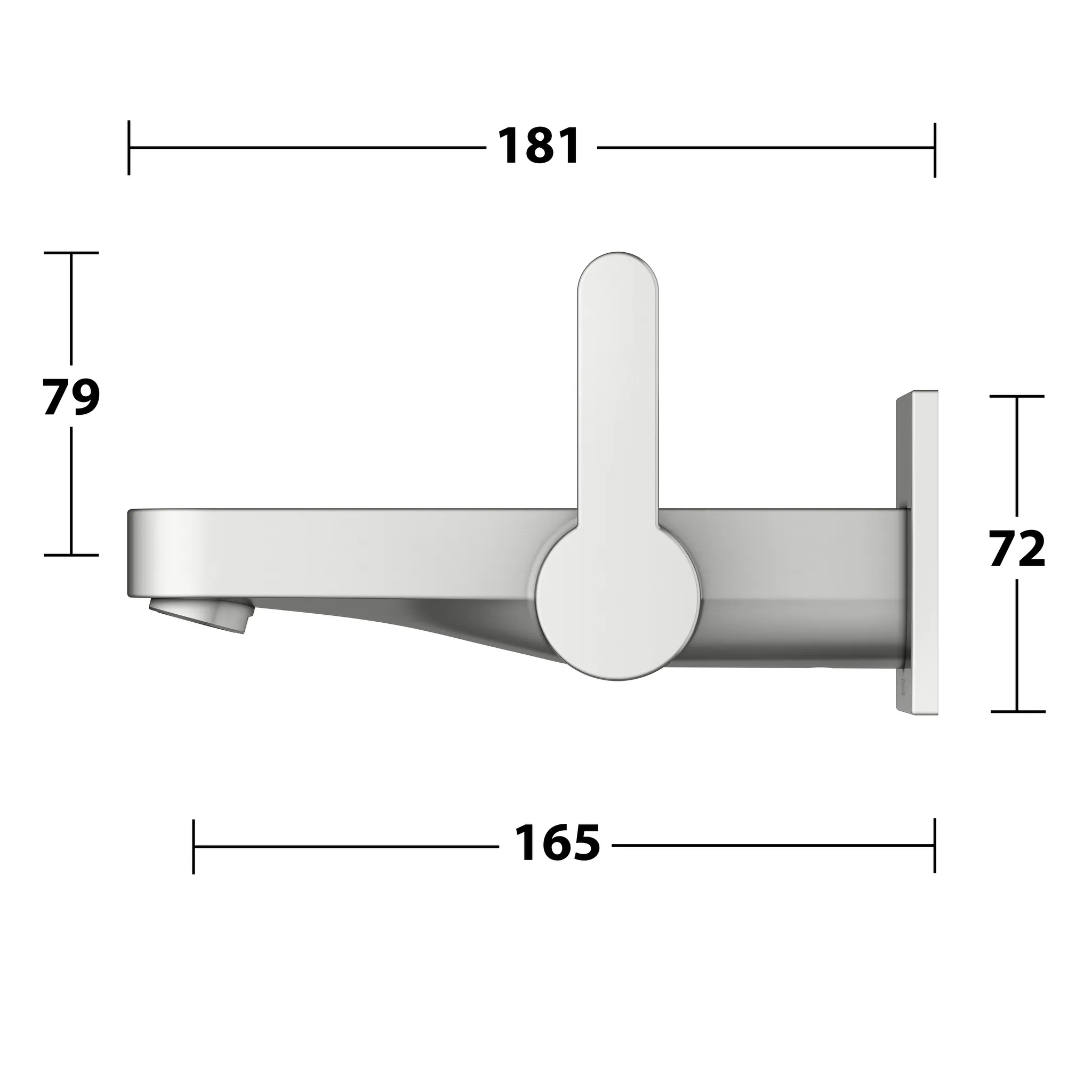 KEUCO IXMO Einhebel-Waschtischmischer Unterputz 1 Loch IXMO Flat für Wandmontage, eckig Ausladung 165 mm/IXMO Flat Edelstahl-finish KEUCO IXMO Einhebel-Waschtischmischer Unterputz 1 Loch IXMO Flat für Wandmontage, eckig Ausladung 165 mm/IXMO Flat Edelstahl-finish