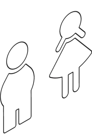 Symbol Set Frau und Mann, Polyamid, matt, selbstklebend, in Farbe 90 (Tiefschwarz) Symbol Set Frau und Mann, Polyamid, matt, selbstklebend, in Farbe 90 (Tiefschwarz)