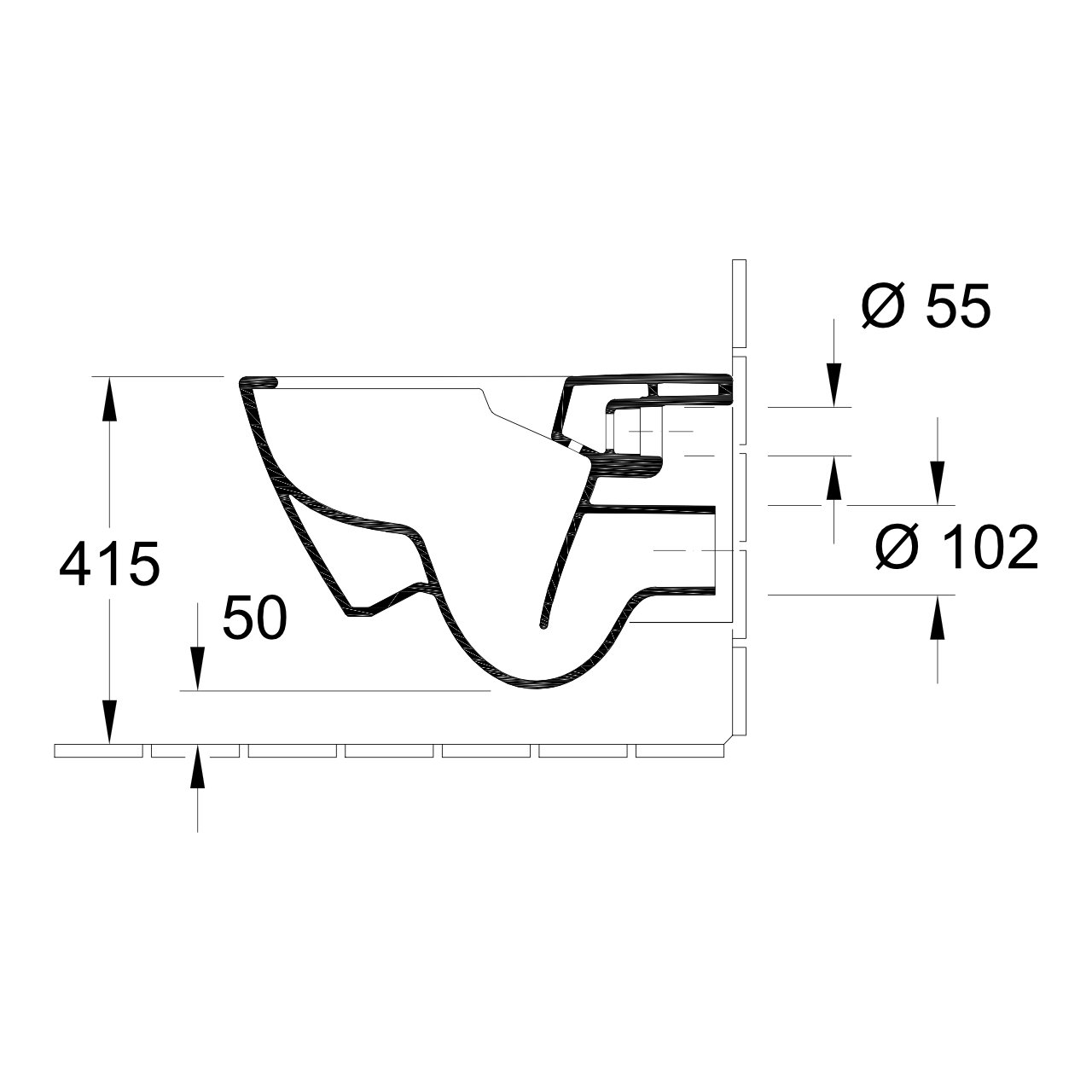 Set-WC Subway 2.0 mit Vorwandelement Ineo Plus und WC-Sitz Slim inkl. Betätigungsplatte ViConnect und Wandhalter