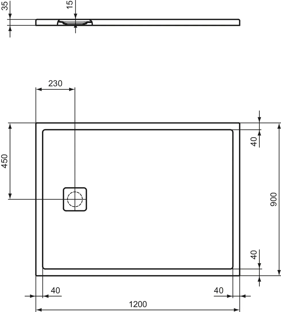 Ideal Standard Duschwanne „UltraFlatEvo“