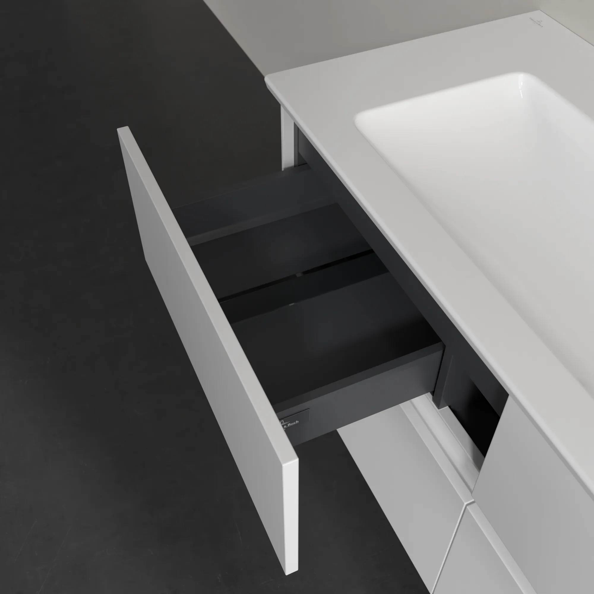 Villeroy & Boch Waschtischunterschrank „Collaro“ 1161 × 610 × 480 mm Weiß Matt, ohne Beleuchtung, für Becken mittig Villeroy & Boch Waschtischunterschrank „Collaro“ 1161 × 610 × 480 mm Weiß Matt, ohne Beleuchtung, für Becken mittig