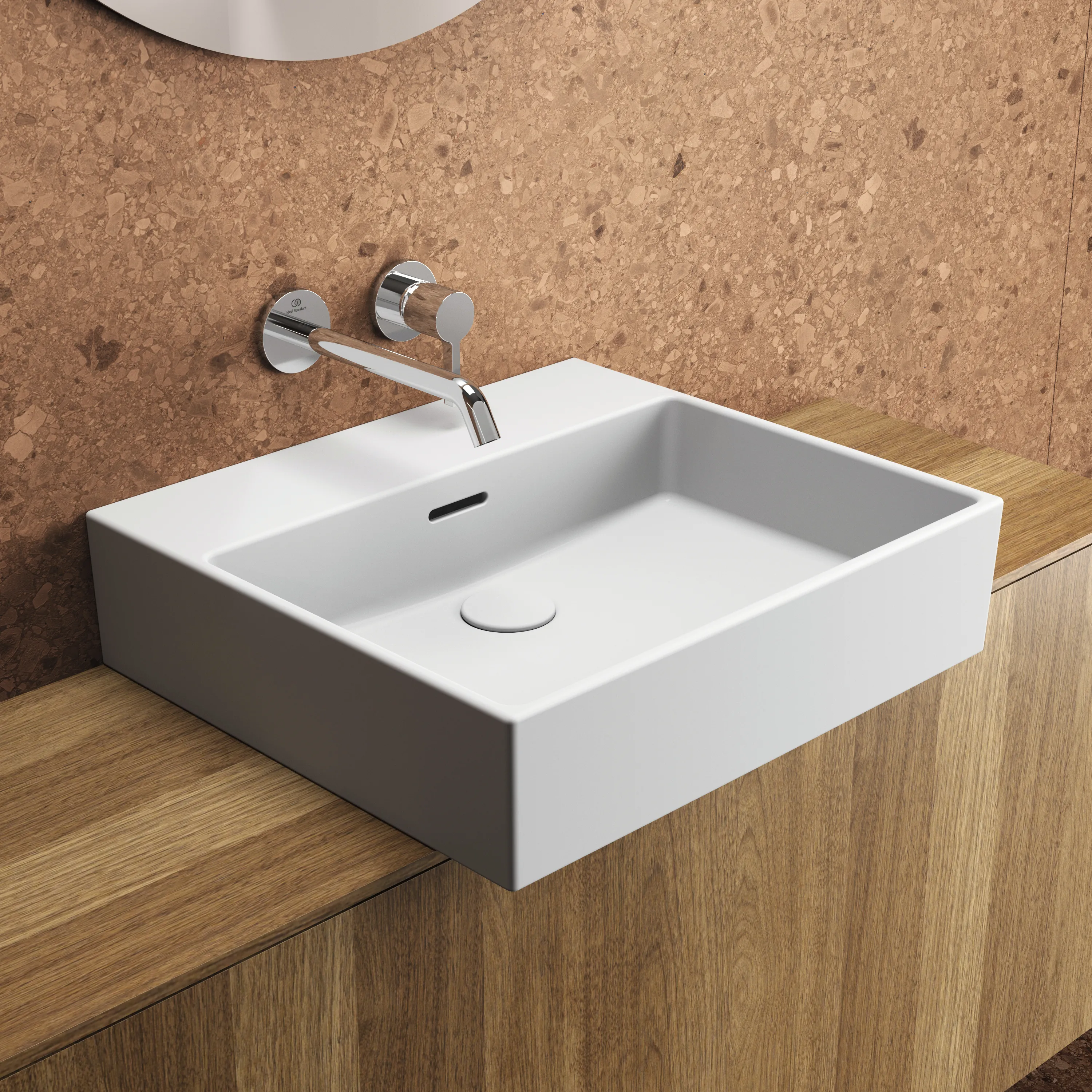 Waschbecken „Extra“ 50 × 45 × 15 cm in Weiß Waschbecken „Extra“ 50 × 45 × 15 cm in Weiß