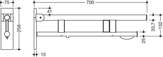 HEWI Stützklappgriff „System 900“