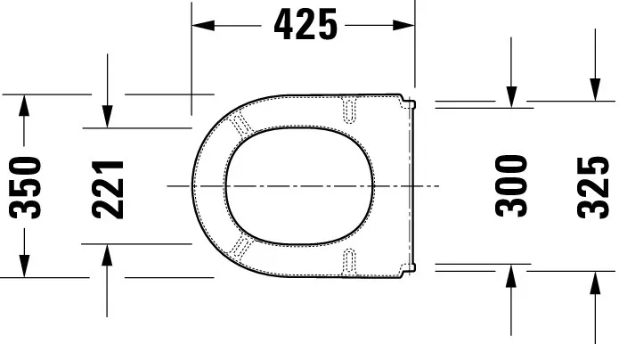 Duravit WC-Sitz „Starck 3“ 37 × 43,6 × 3,8 cm in, Scharniere Edelstahl