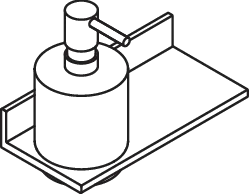 Ablage mit Seifen- oder Desinfektionsspender, Metall, pulverbeschichtet, Seifenspender aus Kristallglas, satiniert, Pumpenkopf pulverbeschichtet, Füllmenge ca. 250 ml, Breite 200 mm, Höhe 158 mm, Tiefe 98 mm, in Farbe DC (Schwarz tiefmatt) Ablage mit Seifen- oder Desinfektionsspender, Metall, pulverbeschichtet, Seifenspender aus Kristallglas, satiniert, Pumpenkopf pulverbeschichtet, Füllmenge ca. 250 ml, Breite 200 mm, Höhe 158 mm, Tiefe 98 mm, in Farbe DC (Schwarz tiefmatt)