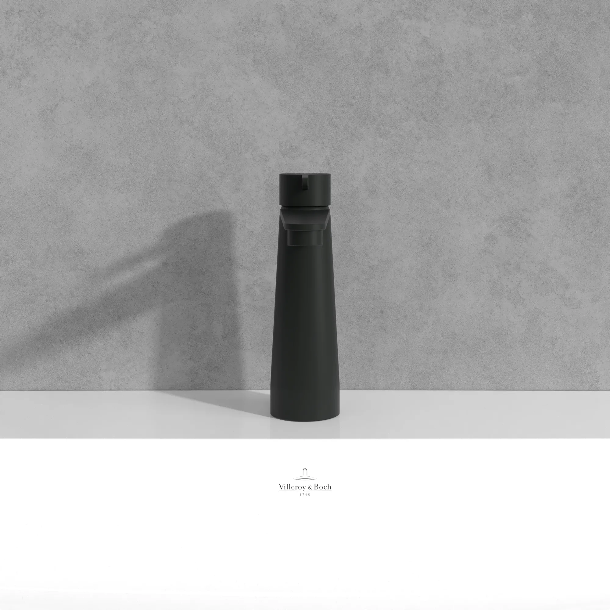 Einhand-Waschtischarmatur „Conum“ 16,5 cm Ausladung 129 mm in Matt Black