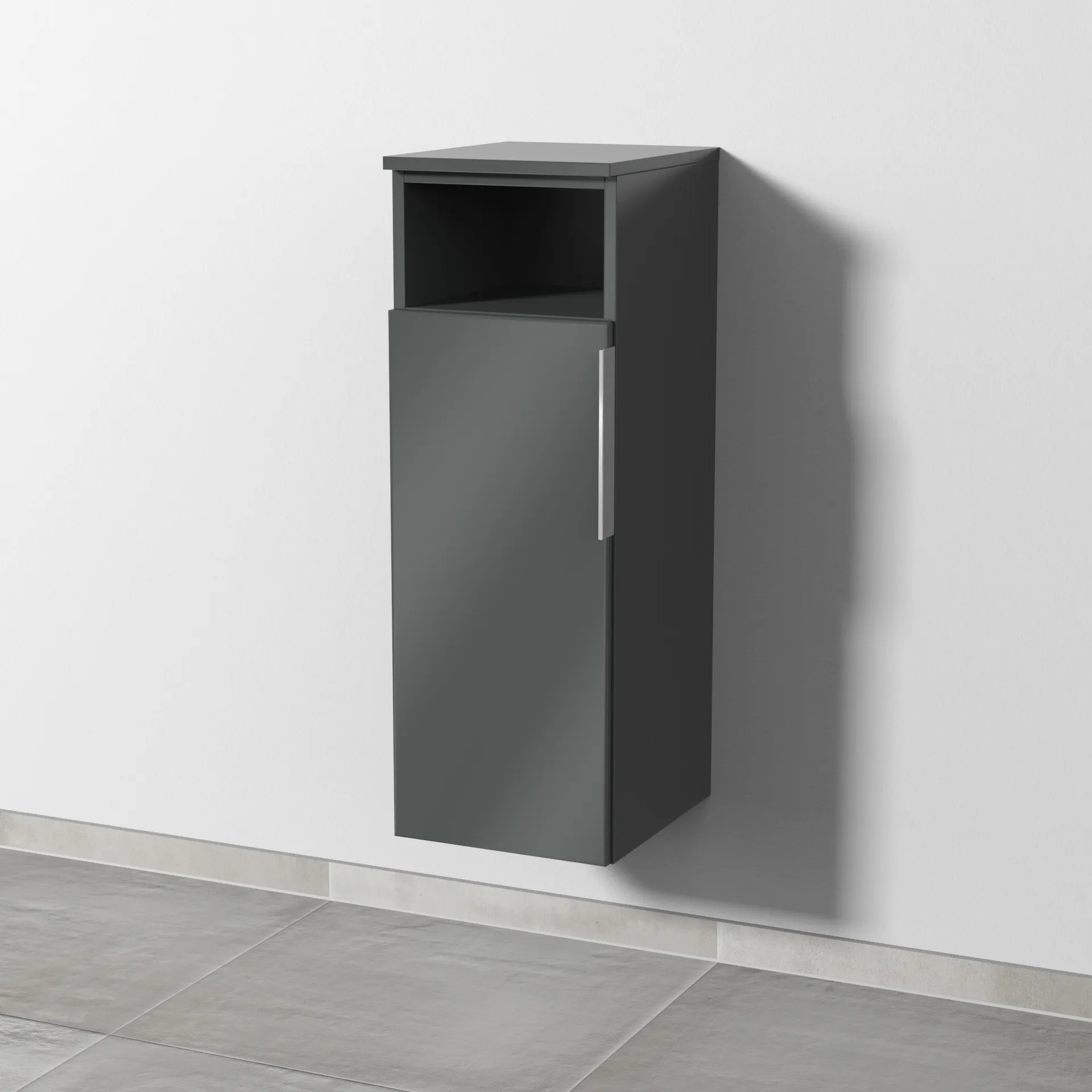 Sanipa Mittelschrank „3way“ 300 × 850 × 345 mm Anschlag links, in Anthrazit (glanz), Anschlag links