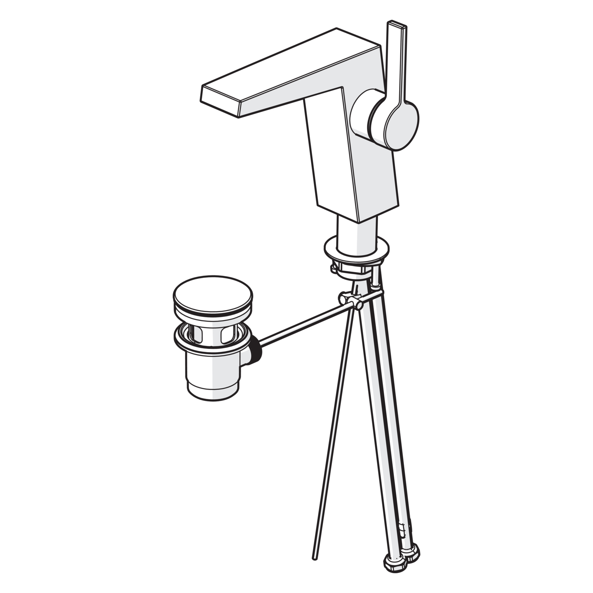 Einhebelmischer Waschtischbatterie „Loft“ in Chrom Einhebelmischer Waschtischbatterie „Loft“ in Chrom